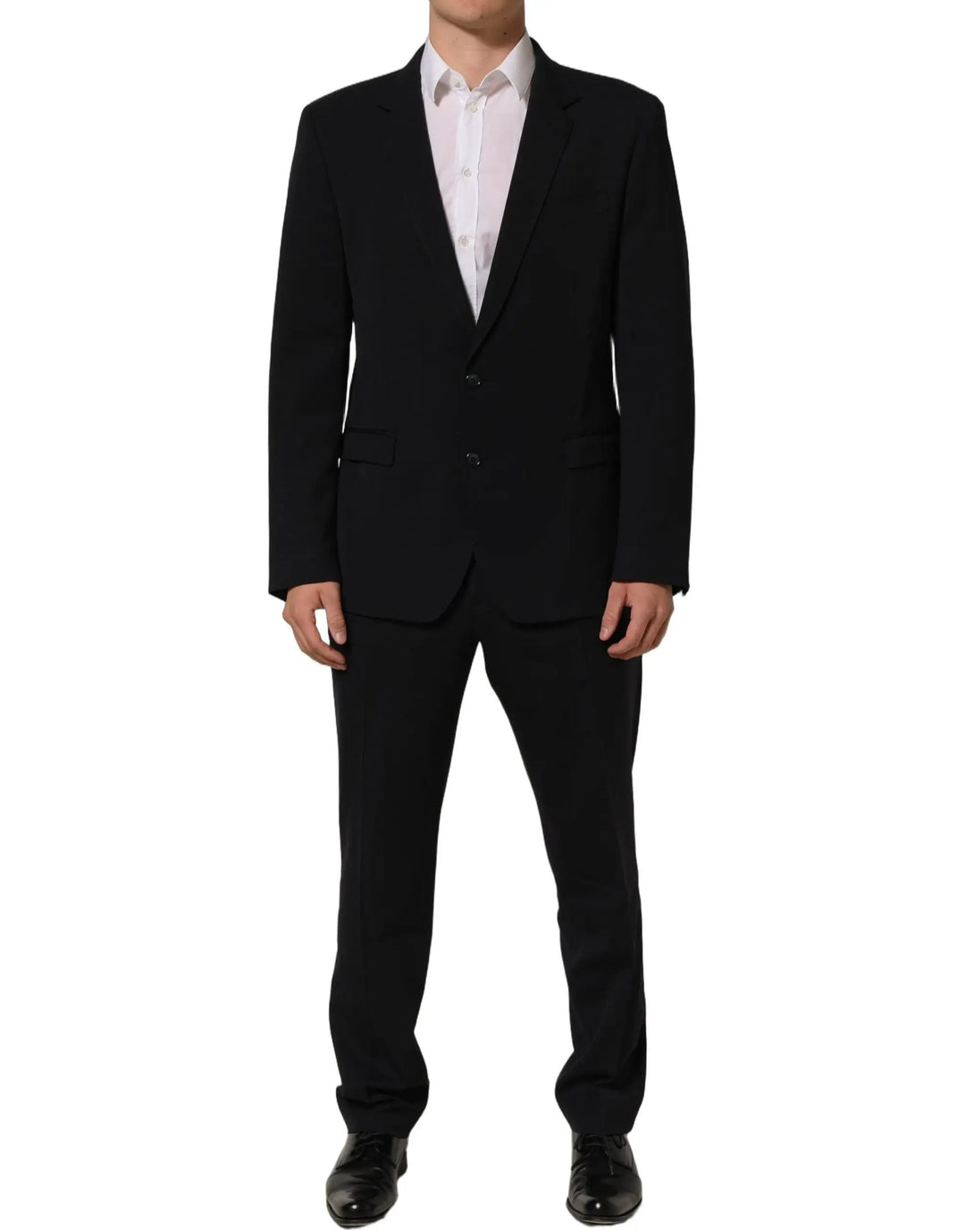 Dolce &amp; Gabbana Black Wool Slim Fit Formal Men 2 Piece Suit