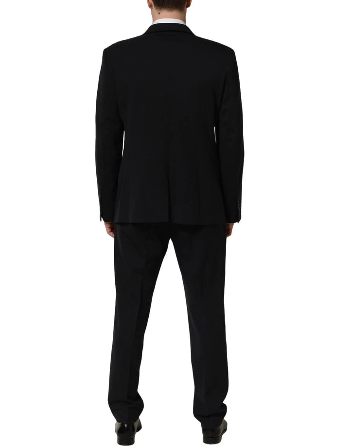 Dolce &amp; Gabbana Black Wool Slim Fit Formal Men 2 Piece Suit