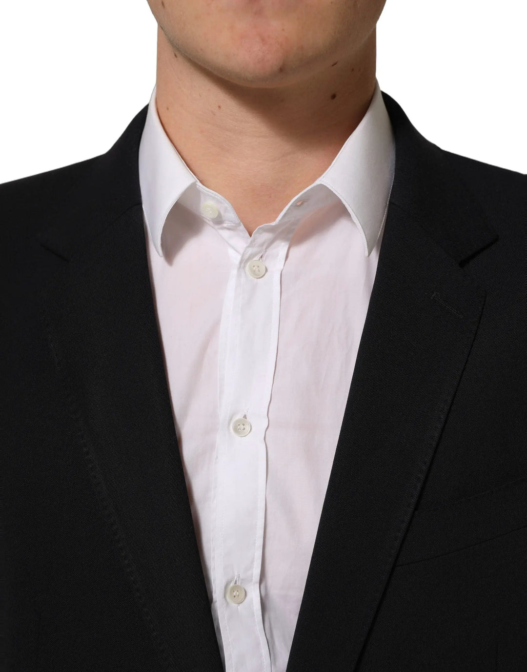 Dolce &amp; Gabbana Black Wool Slim Fit Formal Men 2 Piece Suit