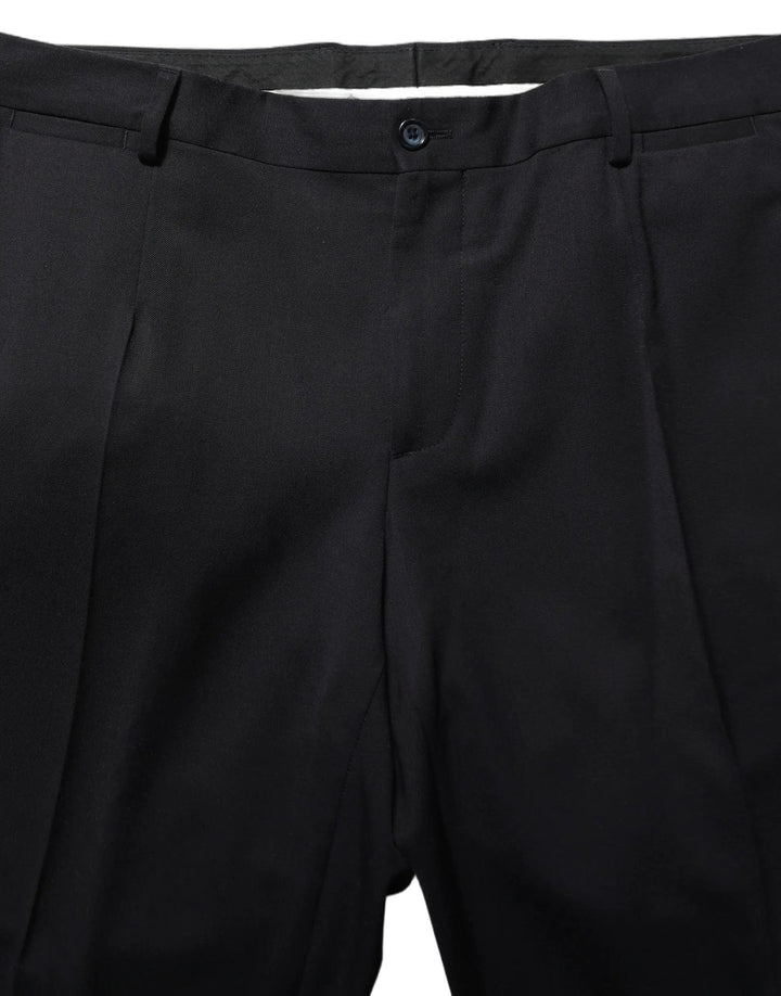 Dolce &amp; Gabbana Black Wool Slim Fit Formal Men 2 Piece Suit