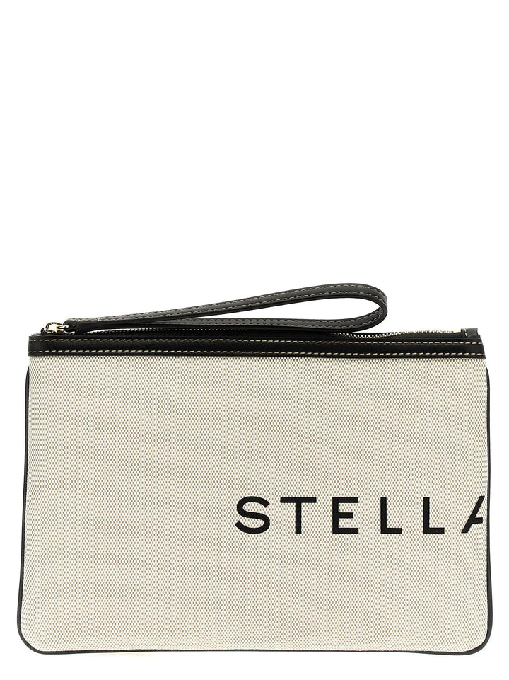 Stella McCartney Beige Cotton Clutch Bag