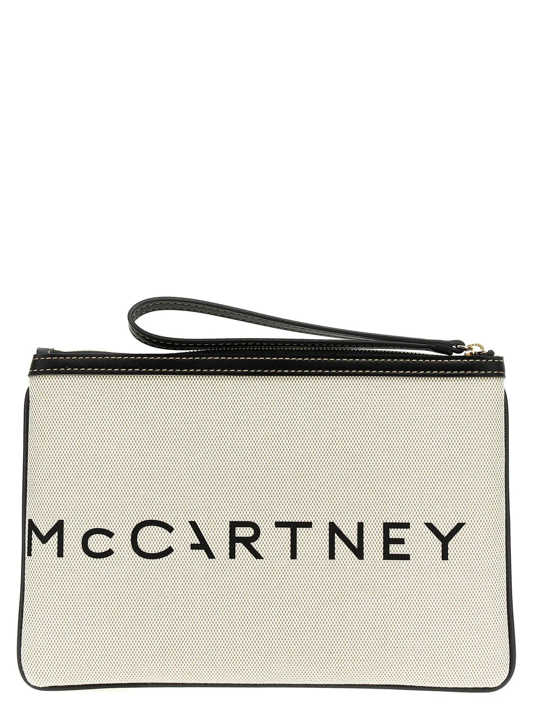 Stella McCartney Beige Cotton Clutch Bag