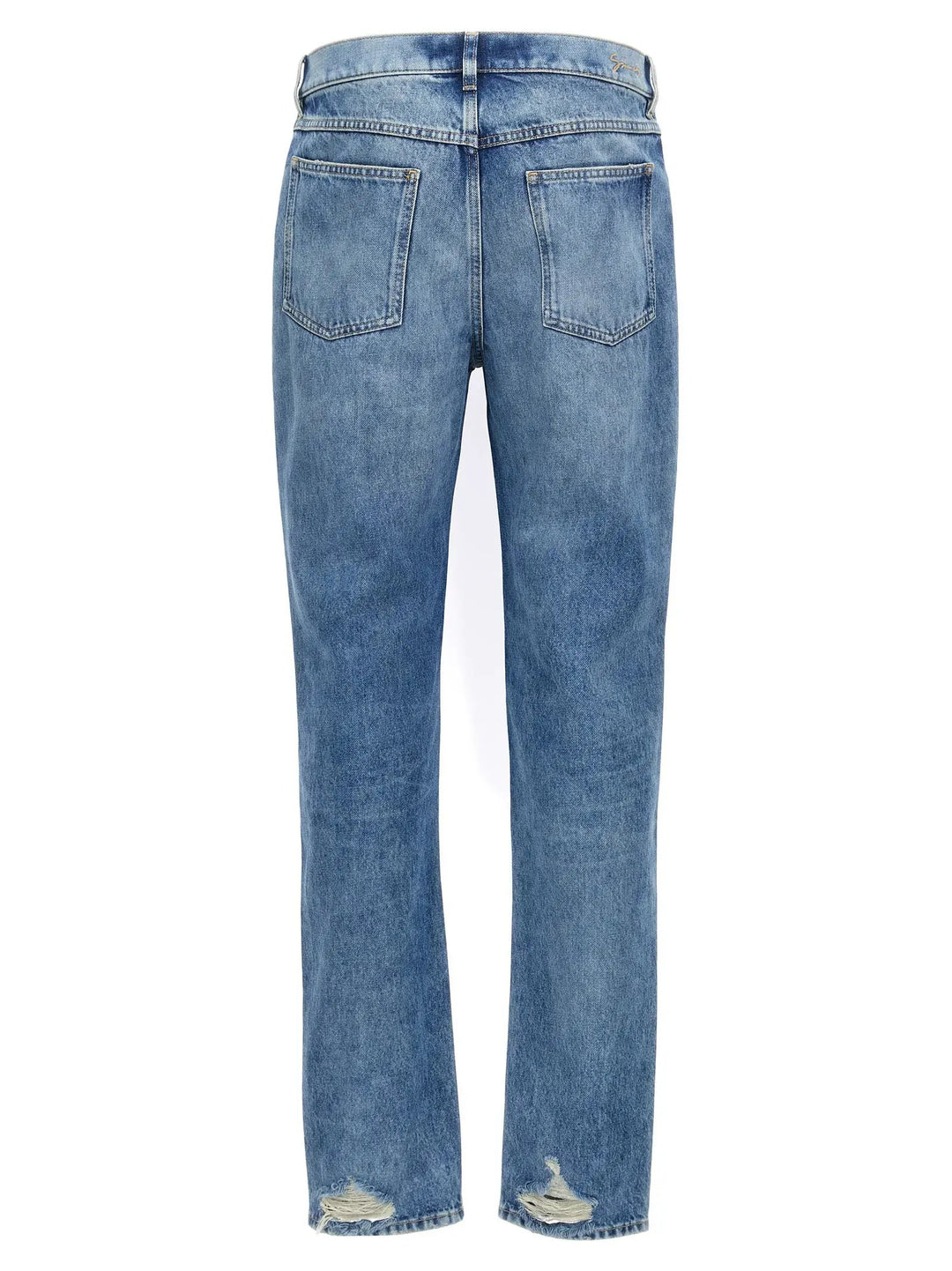 Givenchy Blue Cotton Straight-Leg Jeans
