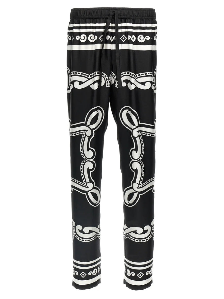 Dolce &amp; Gabbana Bicolor Silk Casual Pants