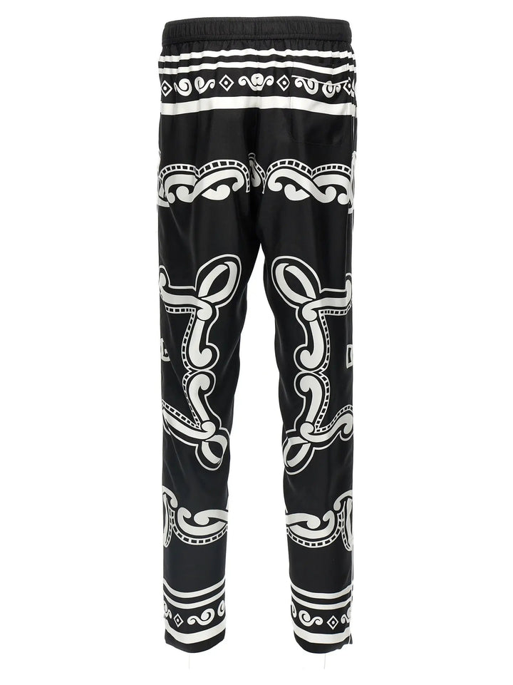 Dolce &amp; Gabbana Bicolor Silk Casual Pants