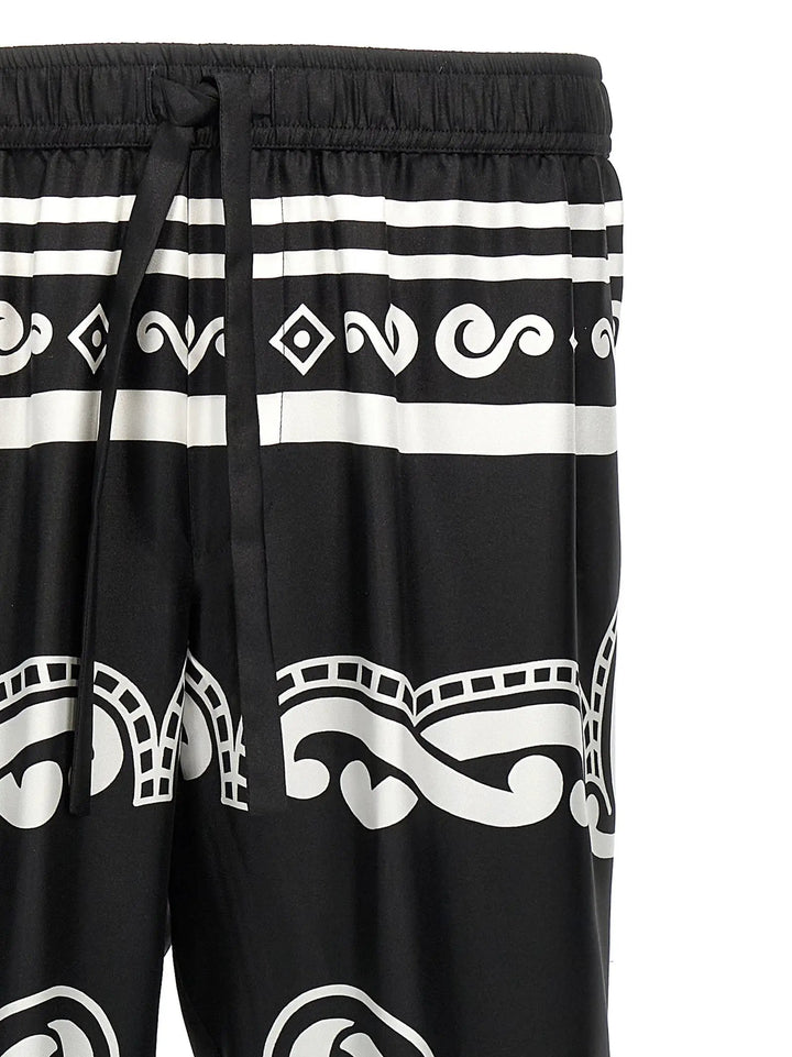 Dolce &amp; Gabbana Bicolor Silk Casual Pants
