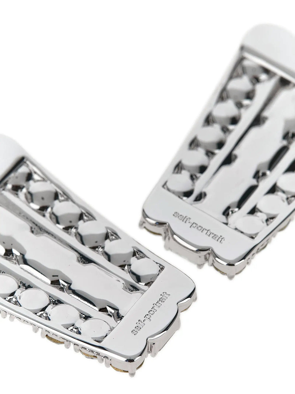 Self-Portrait Sample Sale | Self-Portrait Silver Cotton Earrings - | Designer outlet
