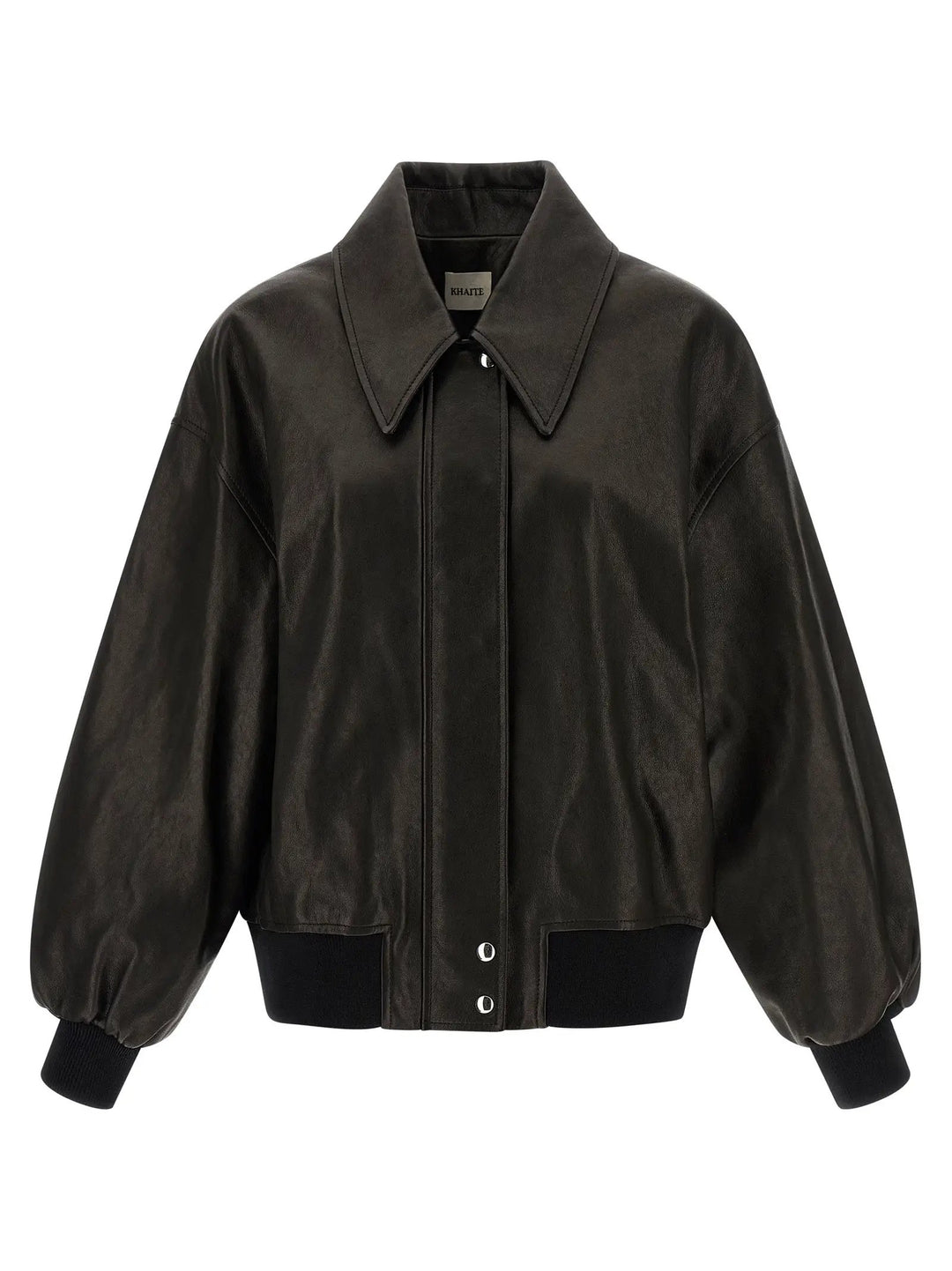 Khaite Black Lamb Leather Leather Jacket