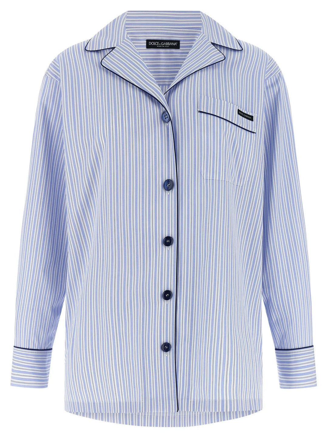 Dolce &amp; Gabbana Blue Cotton Blouse