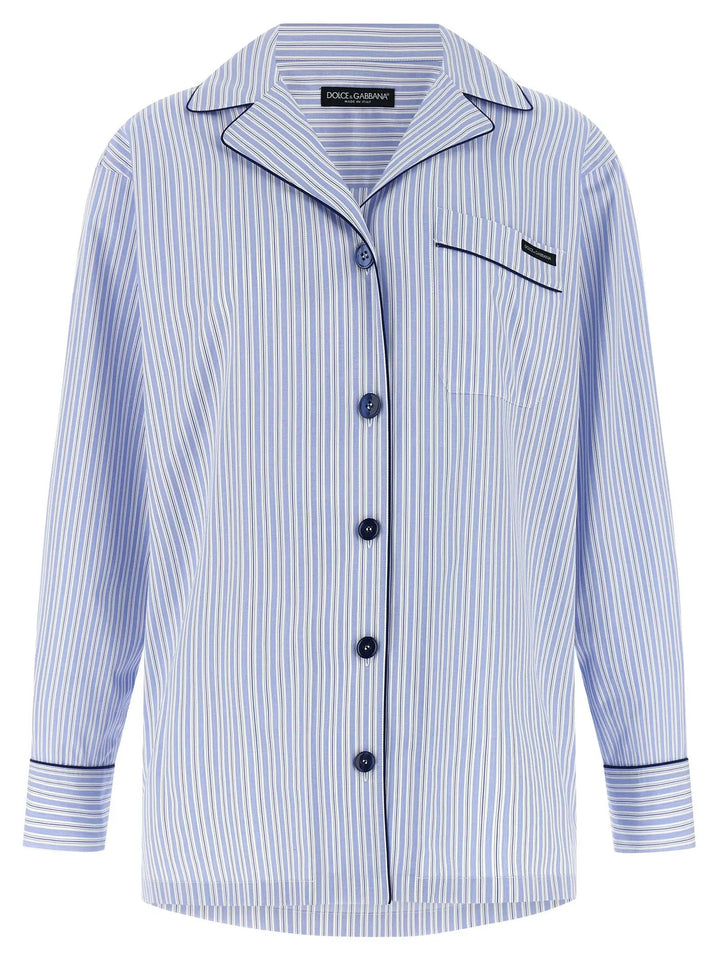 Dolce &amp; Gabbana Blue Cotton Blouse
