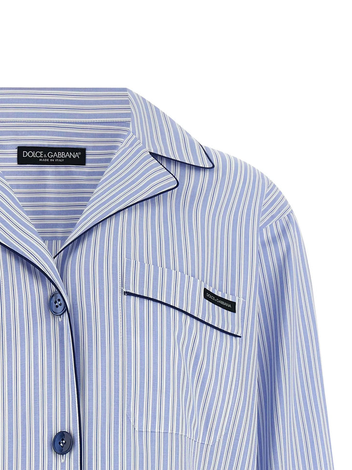 Dolce &amp; Gabbana Blue Cotton Blouse