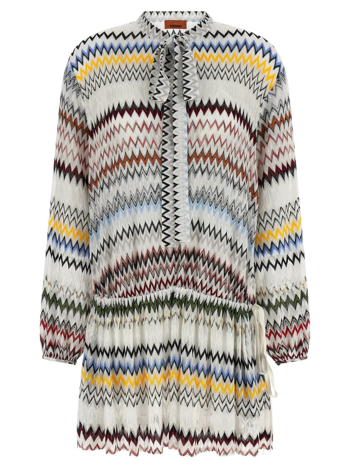 Missoni White Viscose Short Dress