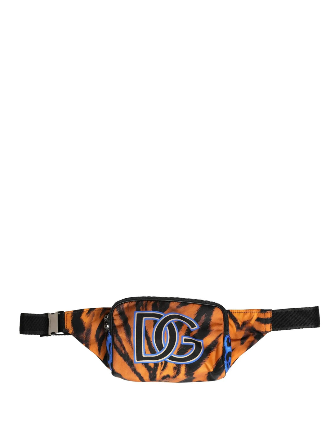 Dolce &amp; Gabbana Brown Tiger Print Nylon Fanny Waist Pack Borse Men Bag