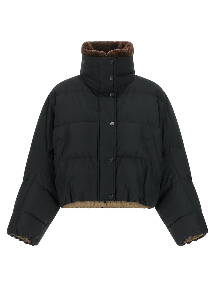 Brunello Cucinelli Black Cotton Full-Length Jacket