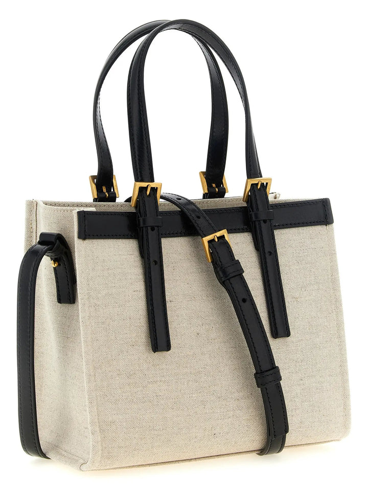Versace Beige Linen Tote Bag