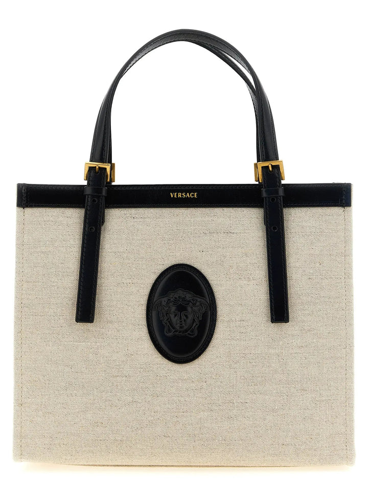 Versace Beige Leather Tote Bag