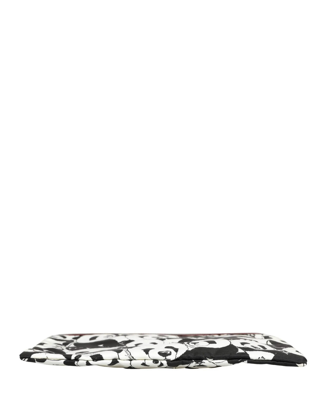 Dolce &amp; Gabbana Black White Panda Print Nylon Clutch Men Pouch Borse Bag