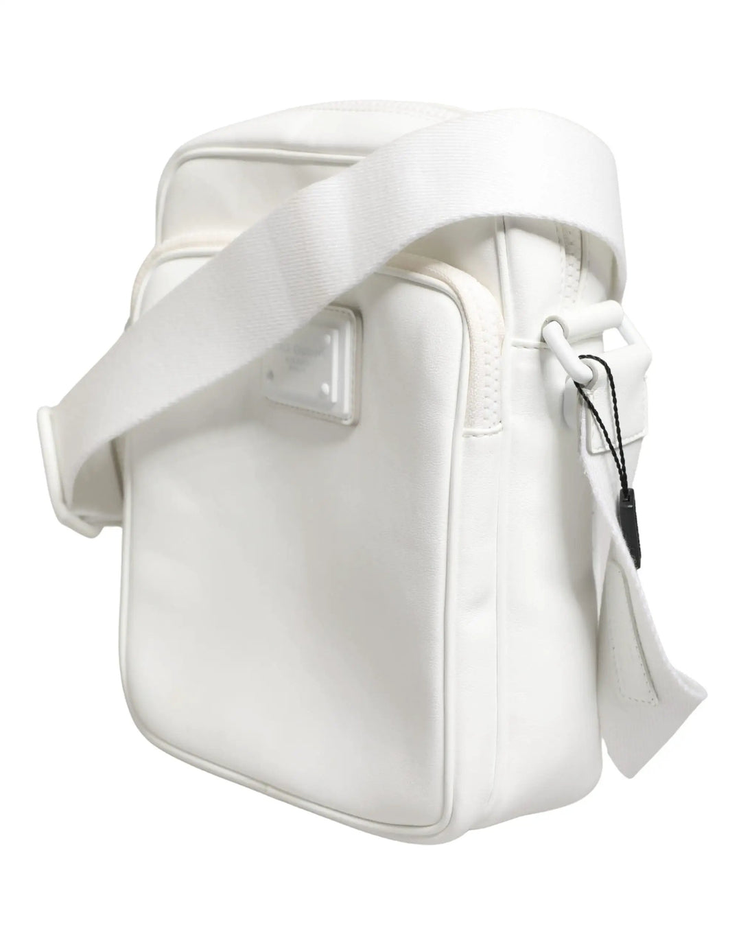 Dolce &amp; Gabbana White Logo Plaque Crossbody Shoulder Borse Men Bag
