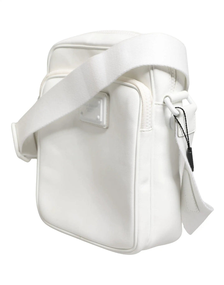 Dolce &amp; Gabbana White Logo Plaque Crossbody Shoulder Borse Men Bag