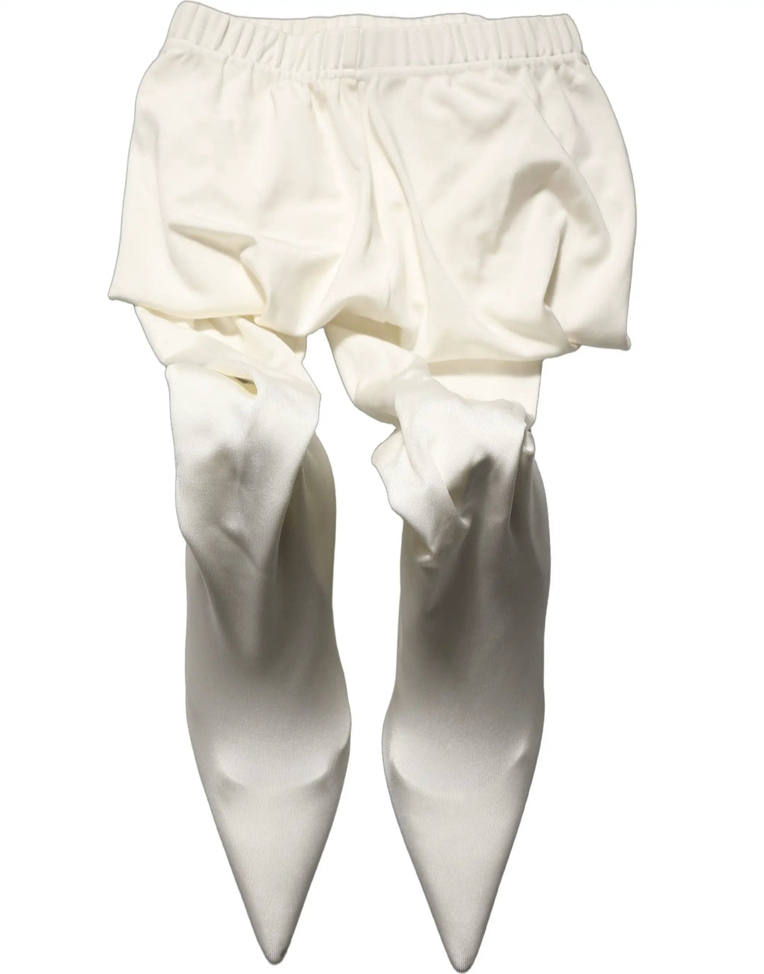Dolce &amp; Gabbana White High Heels Pumps Jersey Tights Shoes
