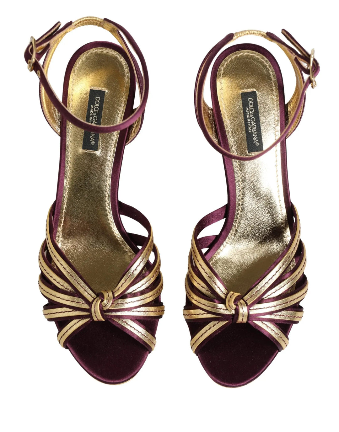 Dolce &amp; Gabbana Sample Sale | Dolce &amp; Gabbana Purple Gold Keira Pearl Heels Sandals Shoes - | Designer outlet