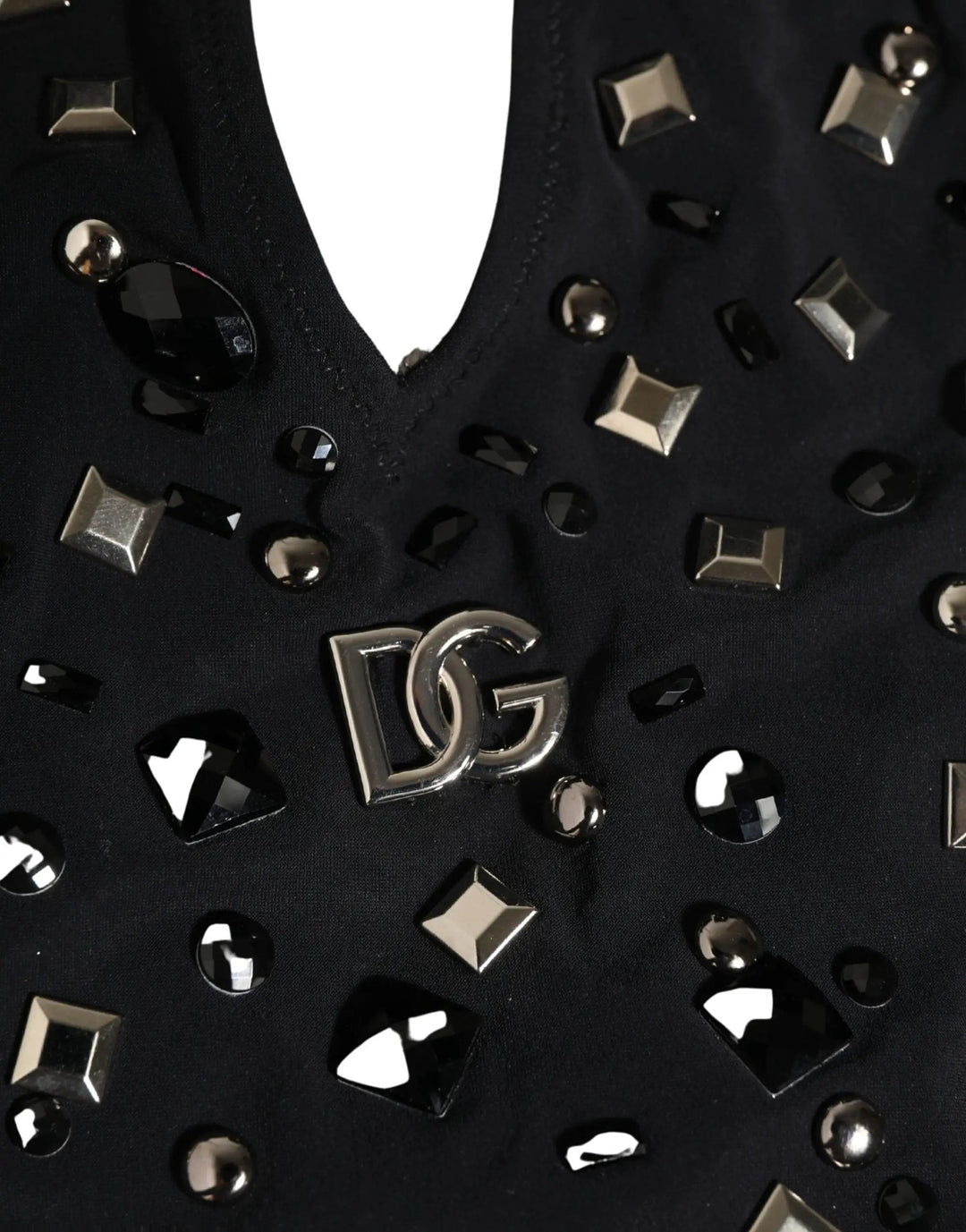 Dolce &amp; Gabbana Sample Sale | Dolce &amp; Gabbana Black Logo Embellished Cutout One Piece Swimwear - | Designer outlet