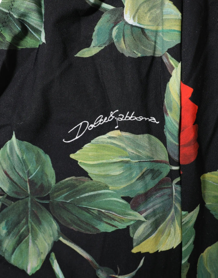 Dolce &amp; Gabbana Sample Sale | Dolce &amp; Gabbana Black Floral Print One Piece Swimsuit Swimwear - | Designer outlet
