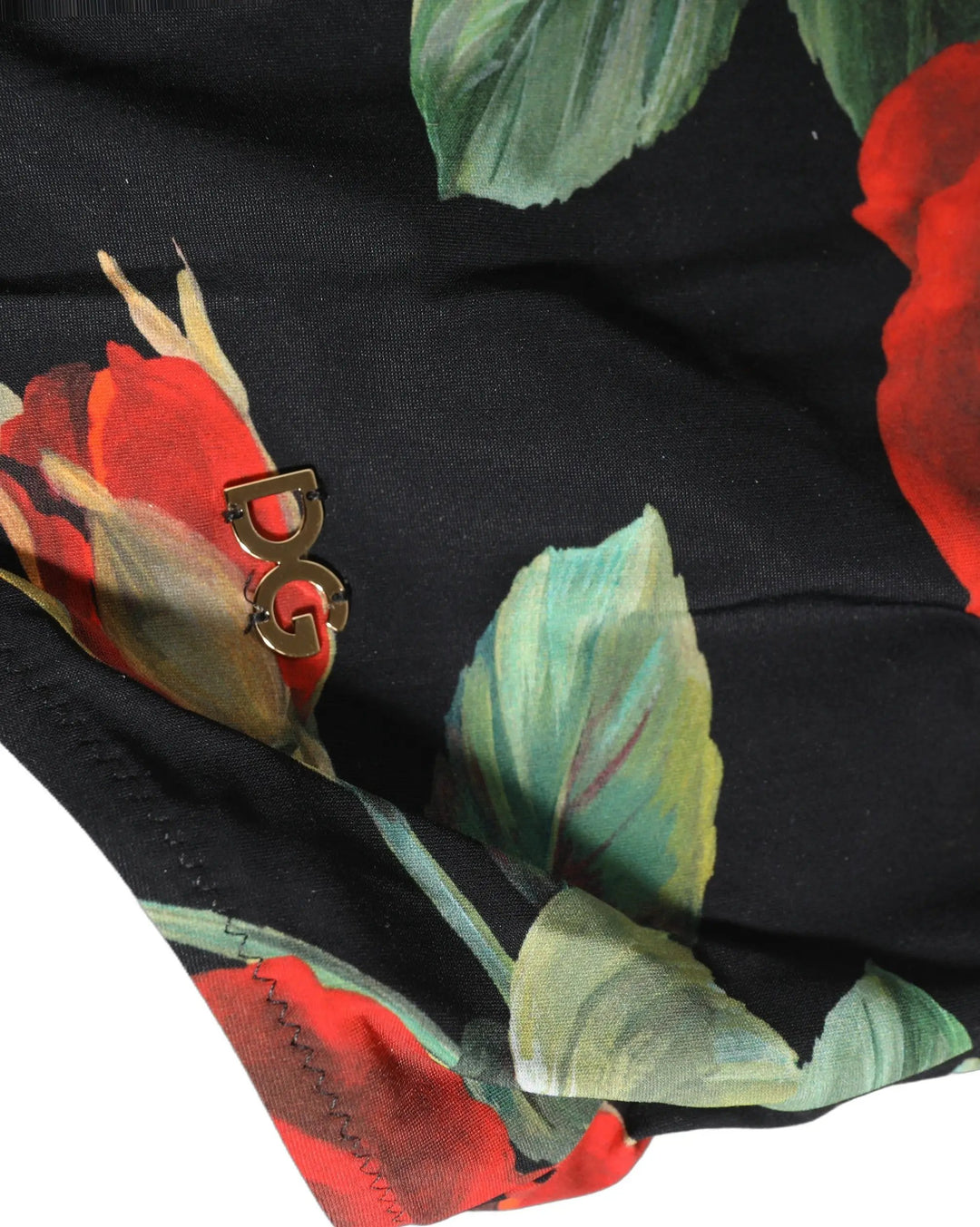 Dolce &amp; Gabbana Sample Sale | Dolce &amp; Gabbana Black Floral Print One Piece Swimsuit Swimwear - | Designer outlet