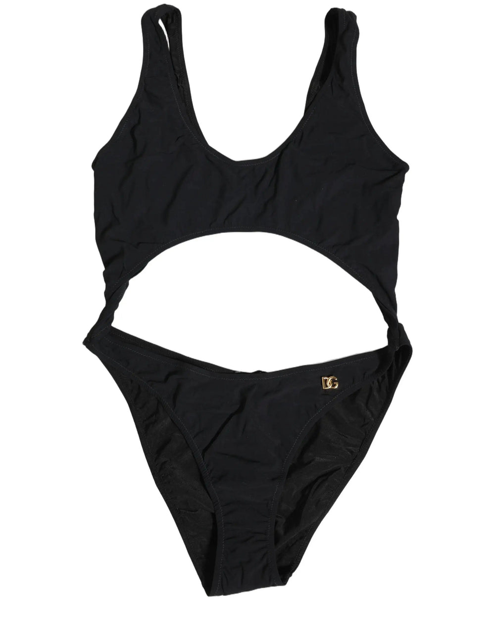 Dolce & Gabbana Sample Sale | Dolce & Gabbana Black Cutout Logo One Piece Swimsuit Swimwear - | Designer outlet