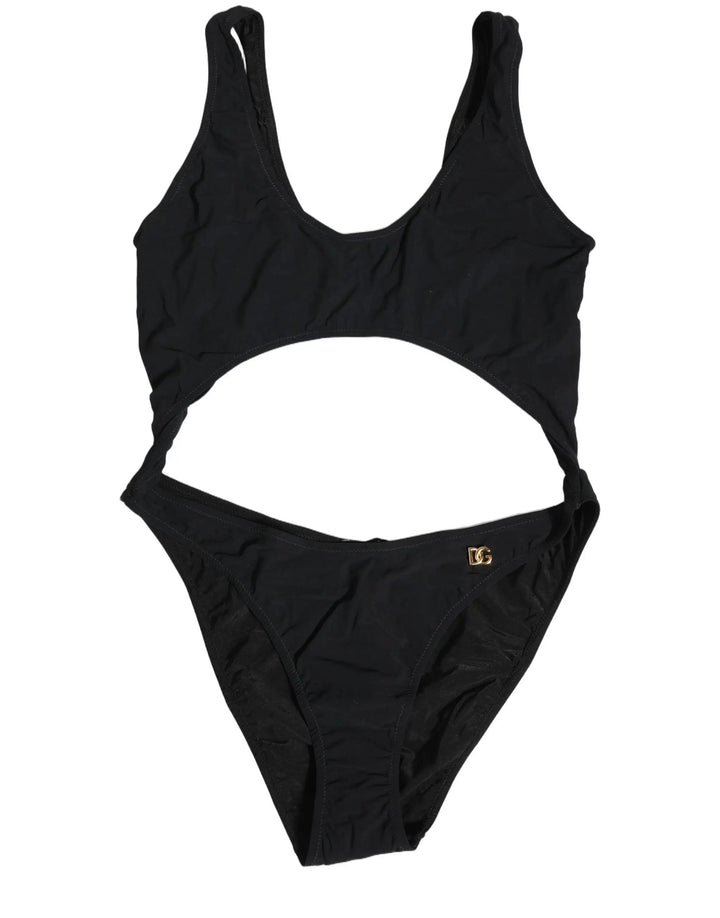 Dolce &amp; Gabbana Sample Sale | Dolce &amp; Gabbana Black Cutout Logo One Piece Swimsuit Swimwear - | Designer outlet