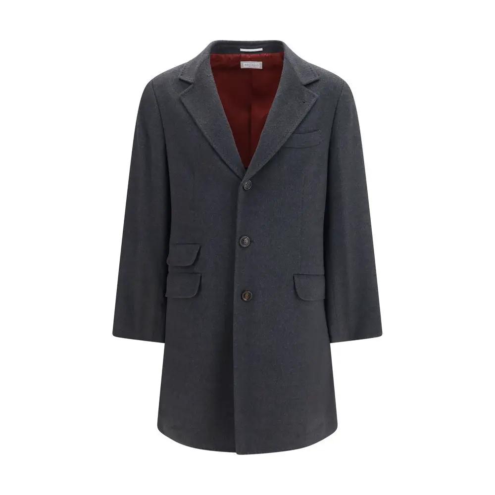 Brunello Cucinelli Sample Sale | Brunello Cucinelli Gray Cashmere Coat - | Designer outlet