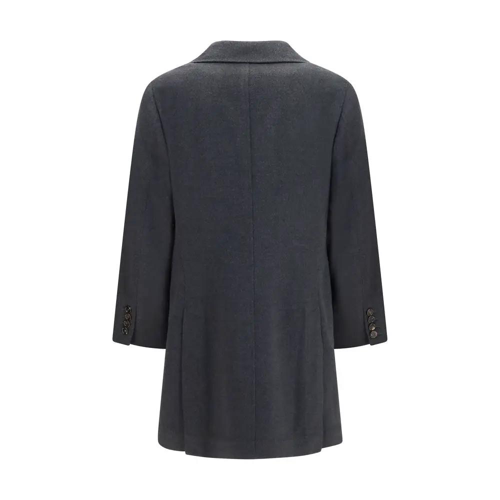 Brunello Cucinelli Sample Sale | Brunello Cucinelli Gray Cashmere Coat - | Designer outlet