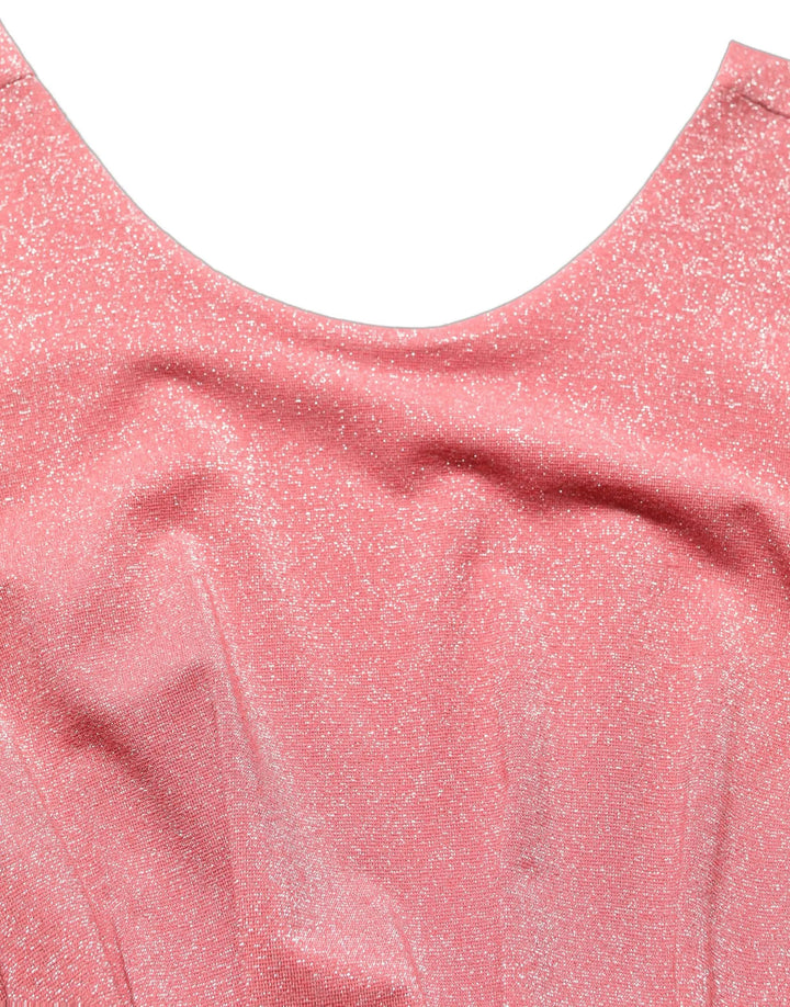 Dolce &amp; Gabbana Coral Pink Pleated Sleeveless Max Dress