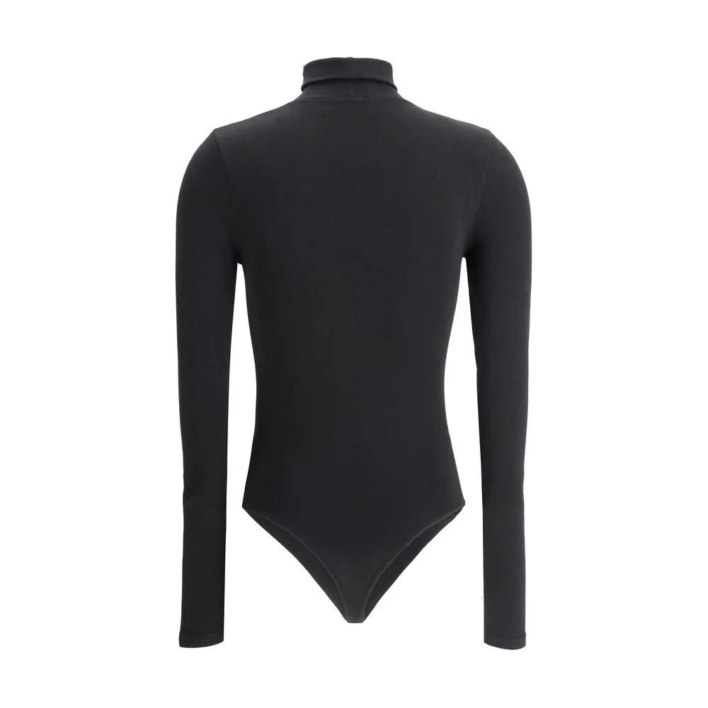 Wolford Black Cotton Bodysuit
