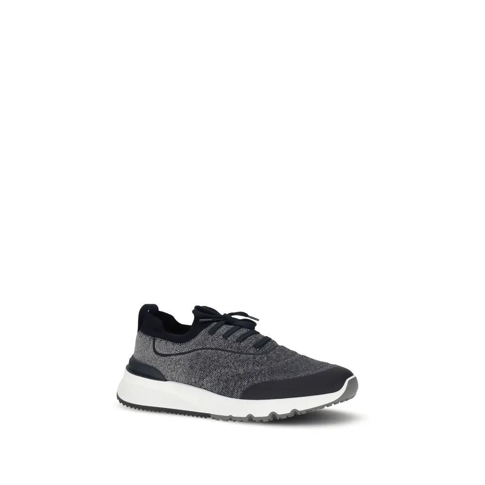 Brunello Cucinelli Sample Sale | Brunello Cucinelli Gray Cotton Athletic Sneakers - | Designer outlet