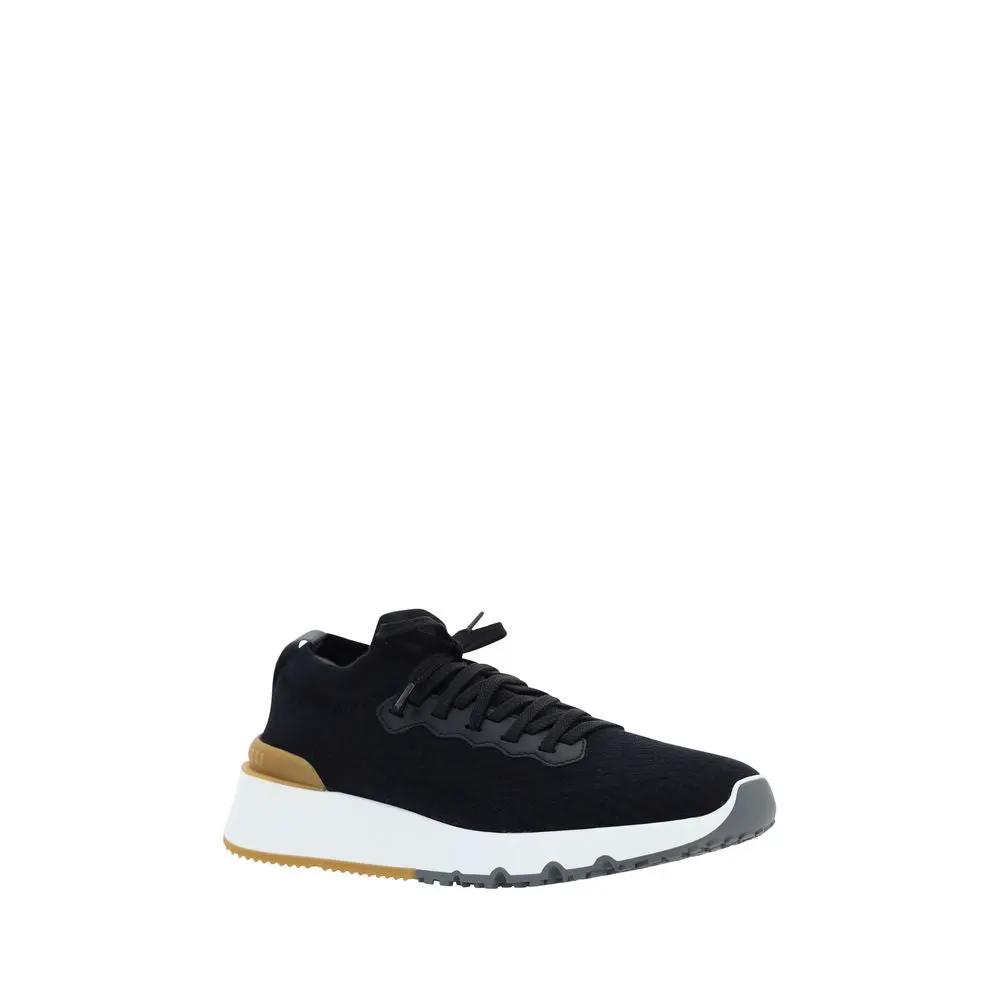Brunello Cucinelli Sample Sale | Brunello Cucinelli Black Cotton Athletic Sneakers - | Designer outlet