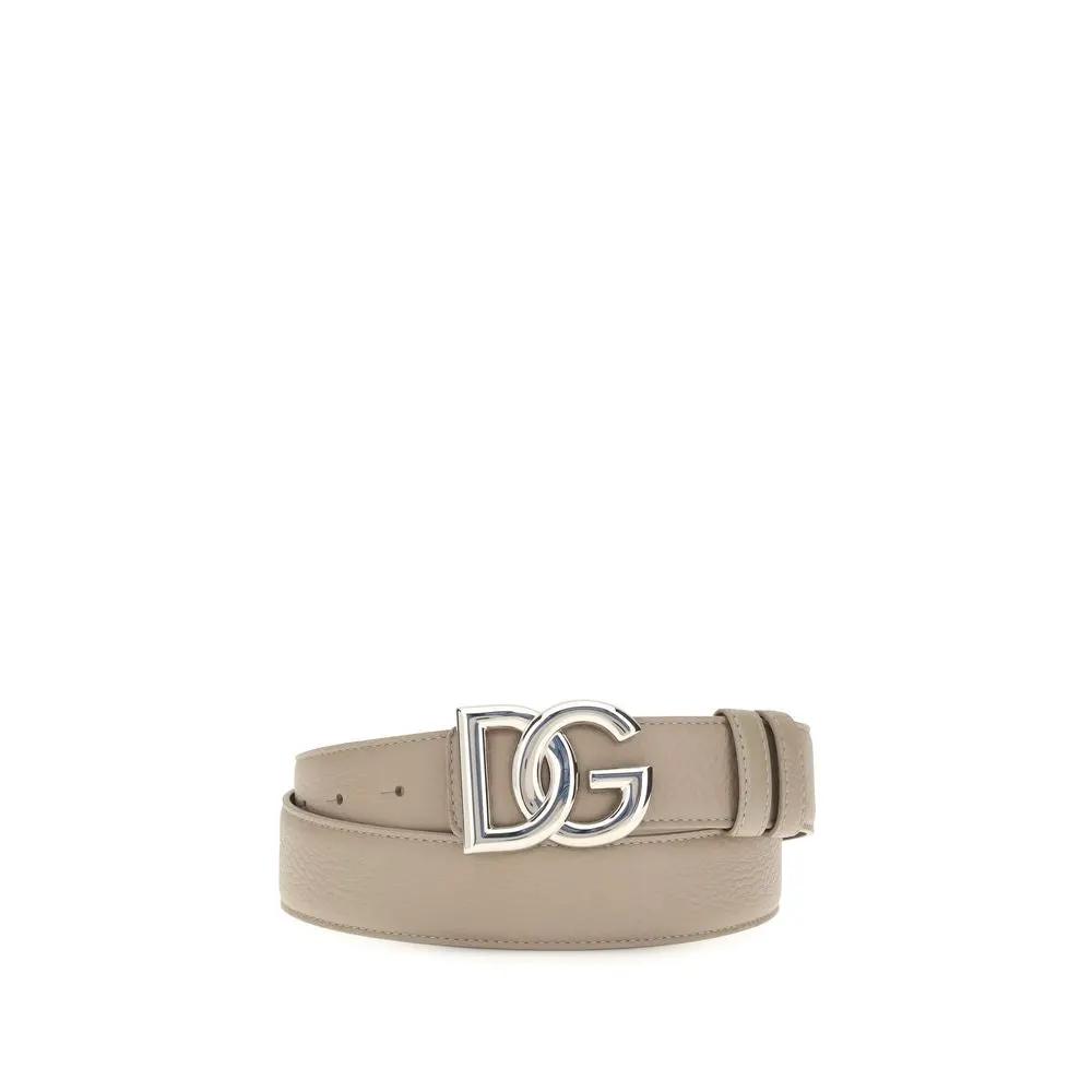 Dolce &amp; Gabbana Sample Sale | Dolce &amp; Gabbana Gray Calf Leather Bos Taurus Regular Belt - | Designer outlet