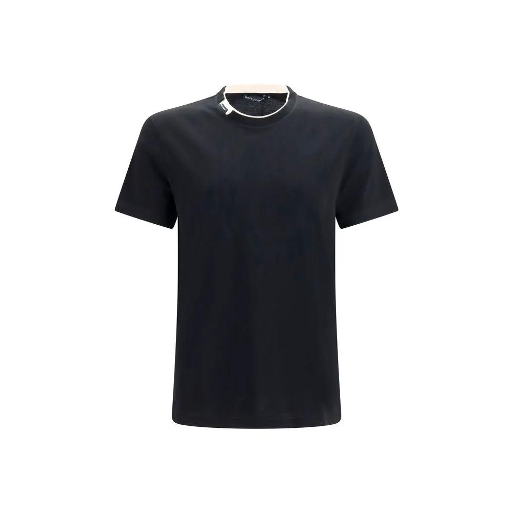Dolce &amp; Gabbana Sample Sale | Dolce &amp; Gabbana Black Cotton T-Shirt - | Designer outlet