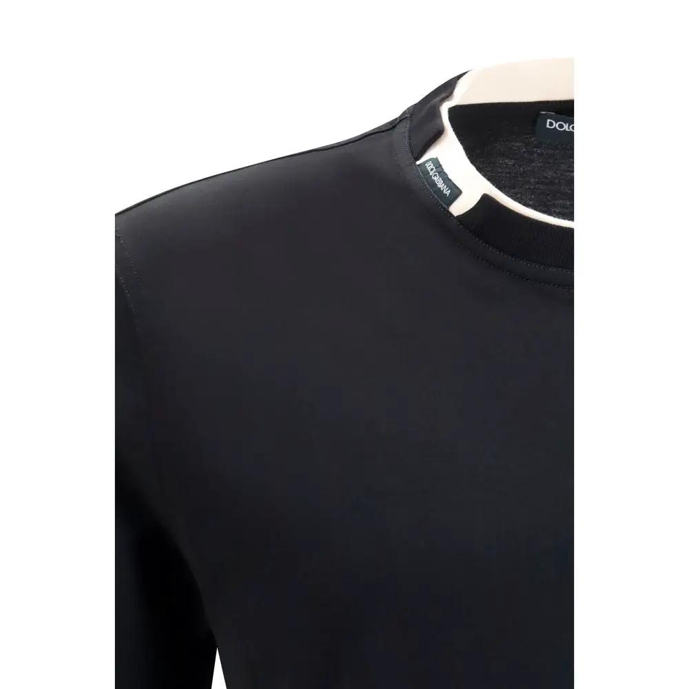 Dolce &amp; Gabbana Sample Sale | Dolce &amp; Gabbana Black Cotton T-Shirt - | Designer outlet
