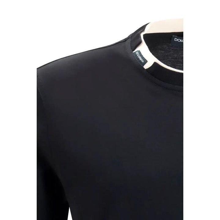 Dolce &amp; Gabbana Sample Sale | Dolce &amp; Gabbana Black Cotton T-Shirt - | Designer outlet