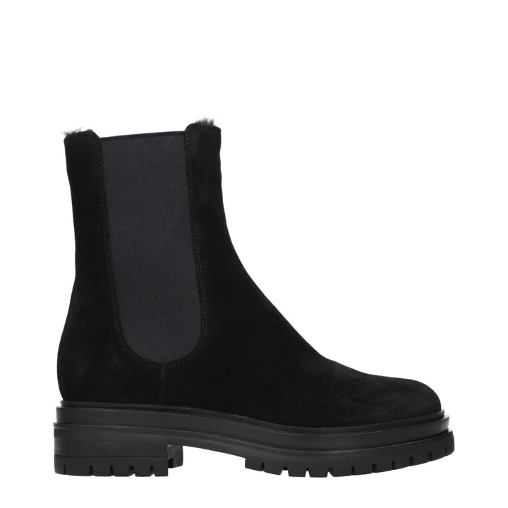 Gianvito Rossi Sample Sale | Gianvito Rossi Black Leather Ankle Boots - | Designer outlet
