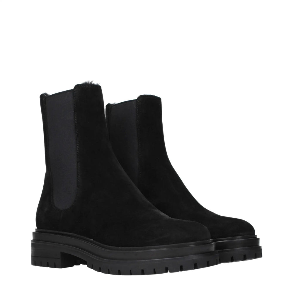 Gianvito Rossi Sample Sale | Gianvito Rossi Black Leather Ankle Boots - | Designer outlet