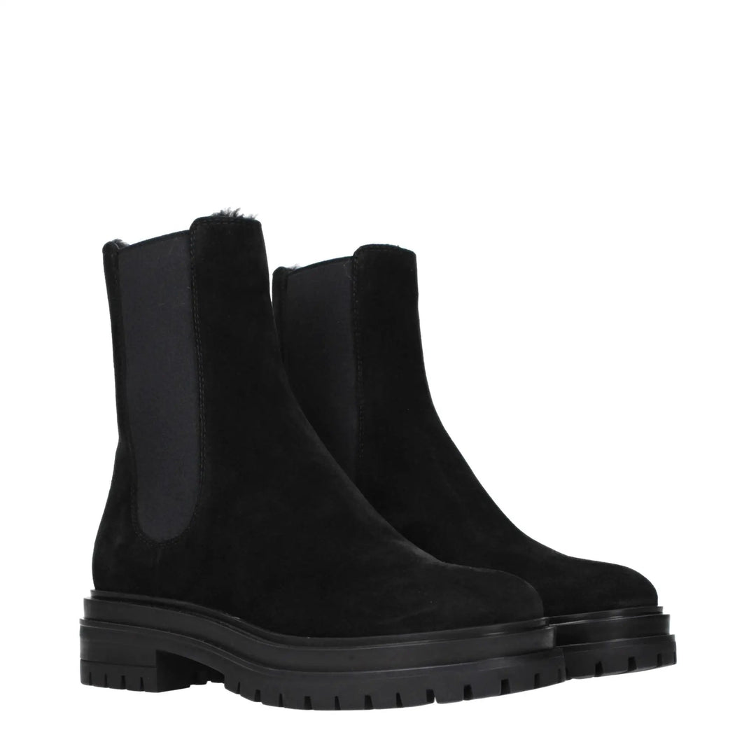 Gianvito Rossi Sample Sale | Gianvito Rossi Black Leather Ankle Boots - | Designer outlet