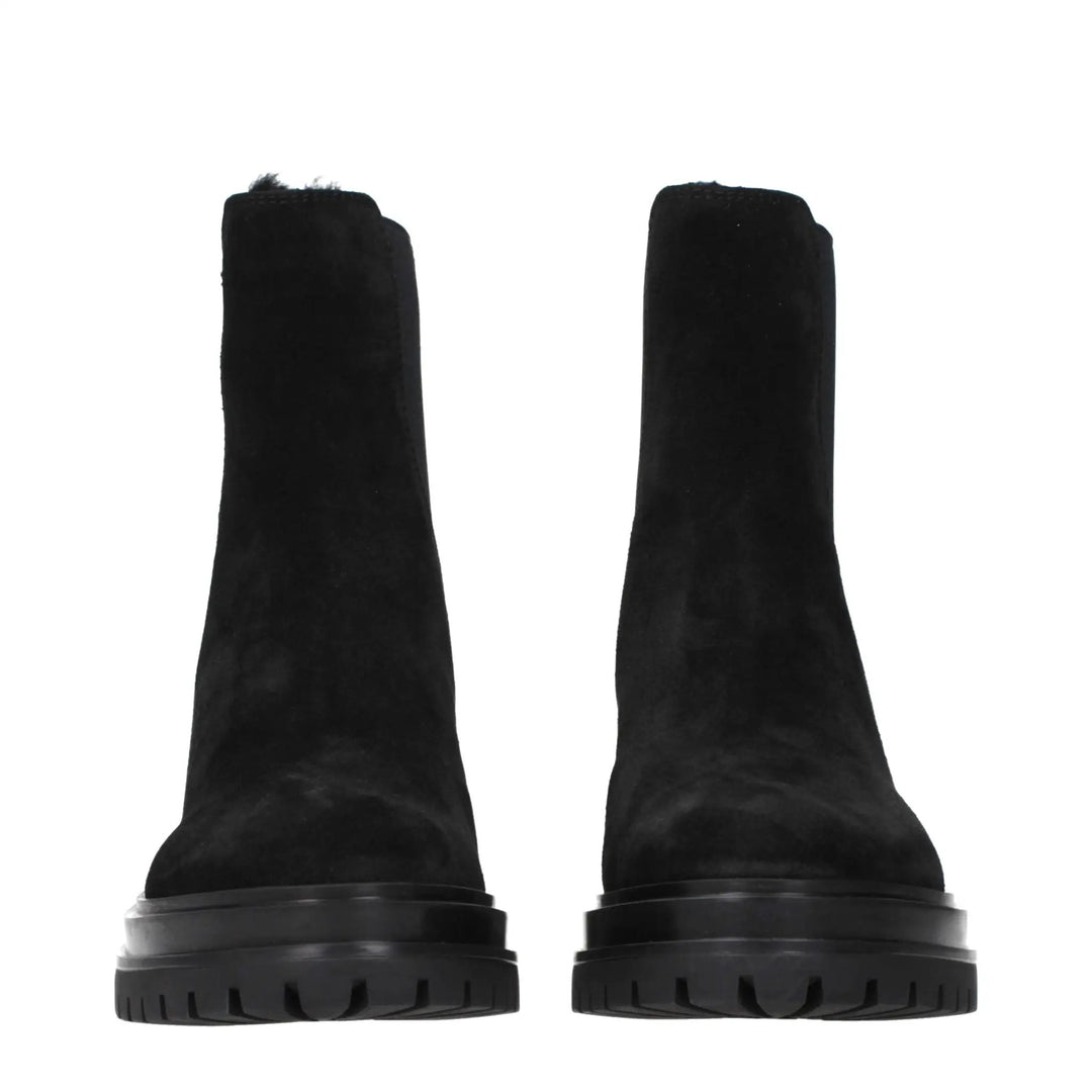 Gianvito Rossi Sample Sale | Gianvito Rossi Black Leather Ankle Boots - | Designer outlet