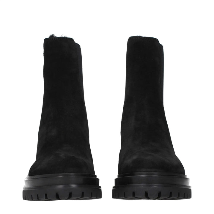 Gianvito Rossi Sample Sale | Gianvito Rossi Black Leather Ankle Boots - | Designer outlet