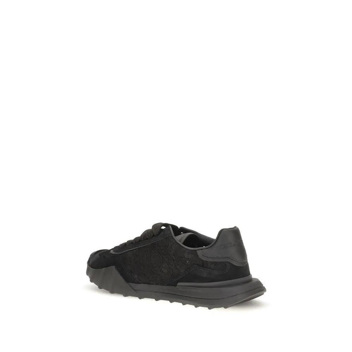 Dolce &amp; Gabbana Sample Sale | Dolce &amp; Gabbana Black Calf Leather Bos Taurus Chunky Sneakers - | Designer outlet