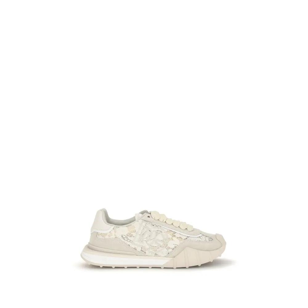 Dolce &amp; Gabbana Sample Sale | Dolce &amp; Gabbana Beige Calf Leather Bos Taurus Sneakers - | Designer outlet
