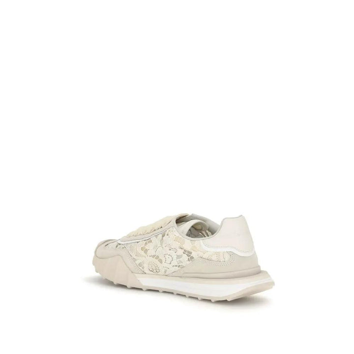 Dolce &amp; Gabbana Sample Sale | Dolce &amp; Gabbana Beige Calf Leather Bos Taurus Sneakers - | Designer outlet