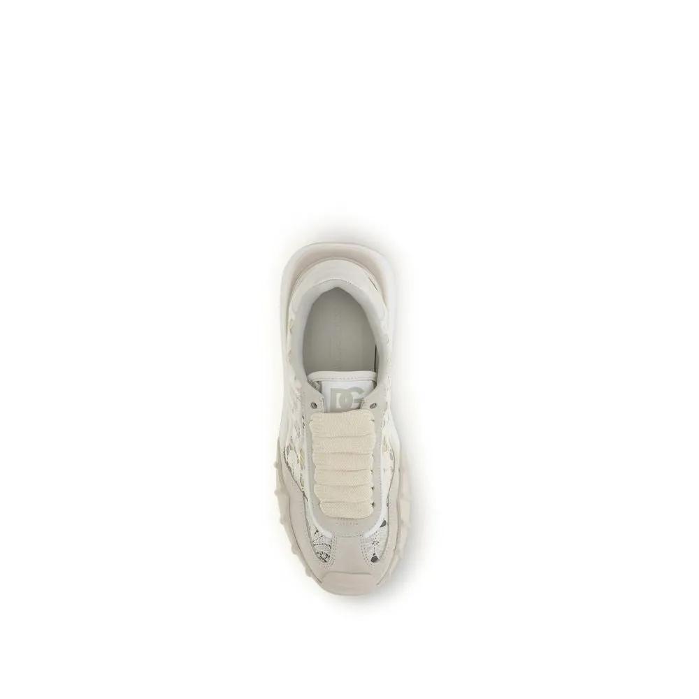 Dolce &amp; Gabbana Sample Sale | Dolce &amp; Gabbana Beige Calf Leather Bos Taurus Sneakers - | Designer outlet