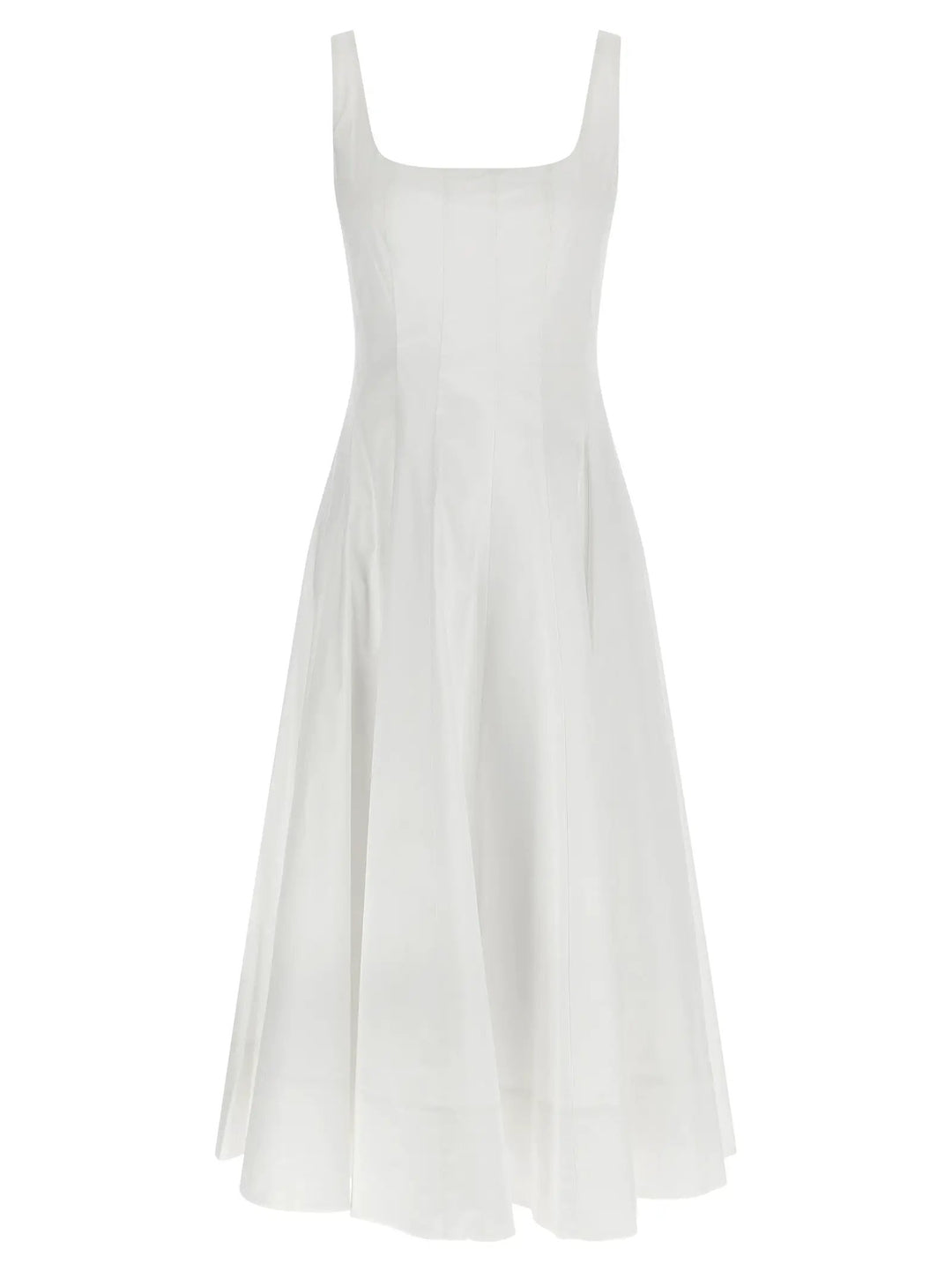 Staud Sample Sale | Staud White Cotton Midi Dress - | Designer outlet
